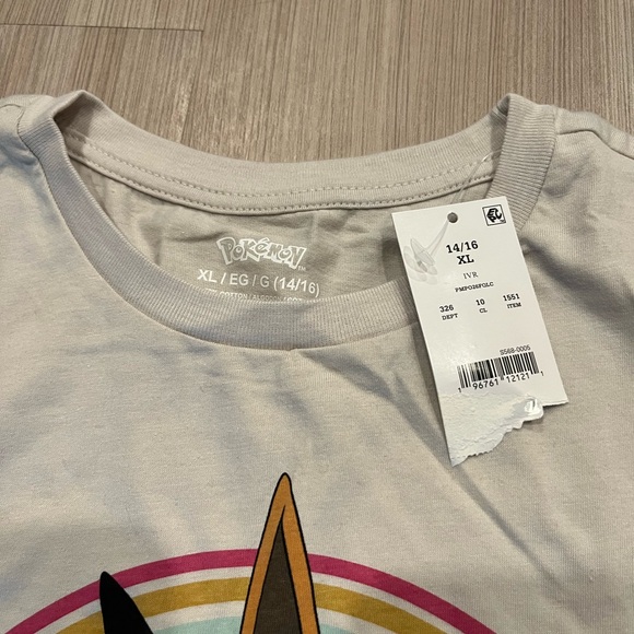 Kid’s Long Sleeved Pokémon Pikachu & Eevee Tee Shirt XL - Picture 4 of 4